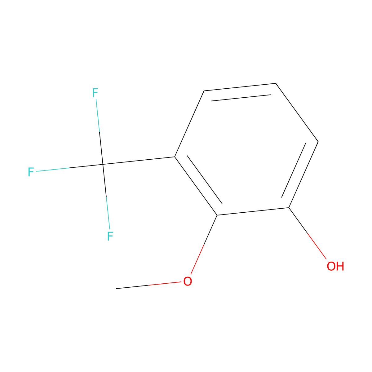 2-Methoxy-3-(trifluoromethyl)phenol molecular structure, CAS 1214334-48-1