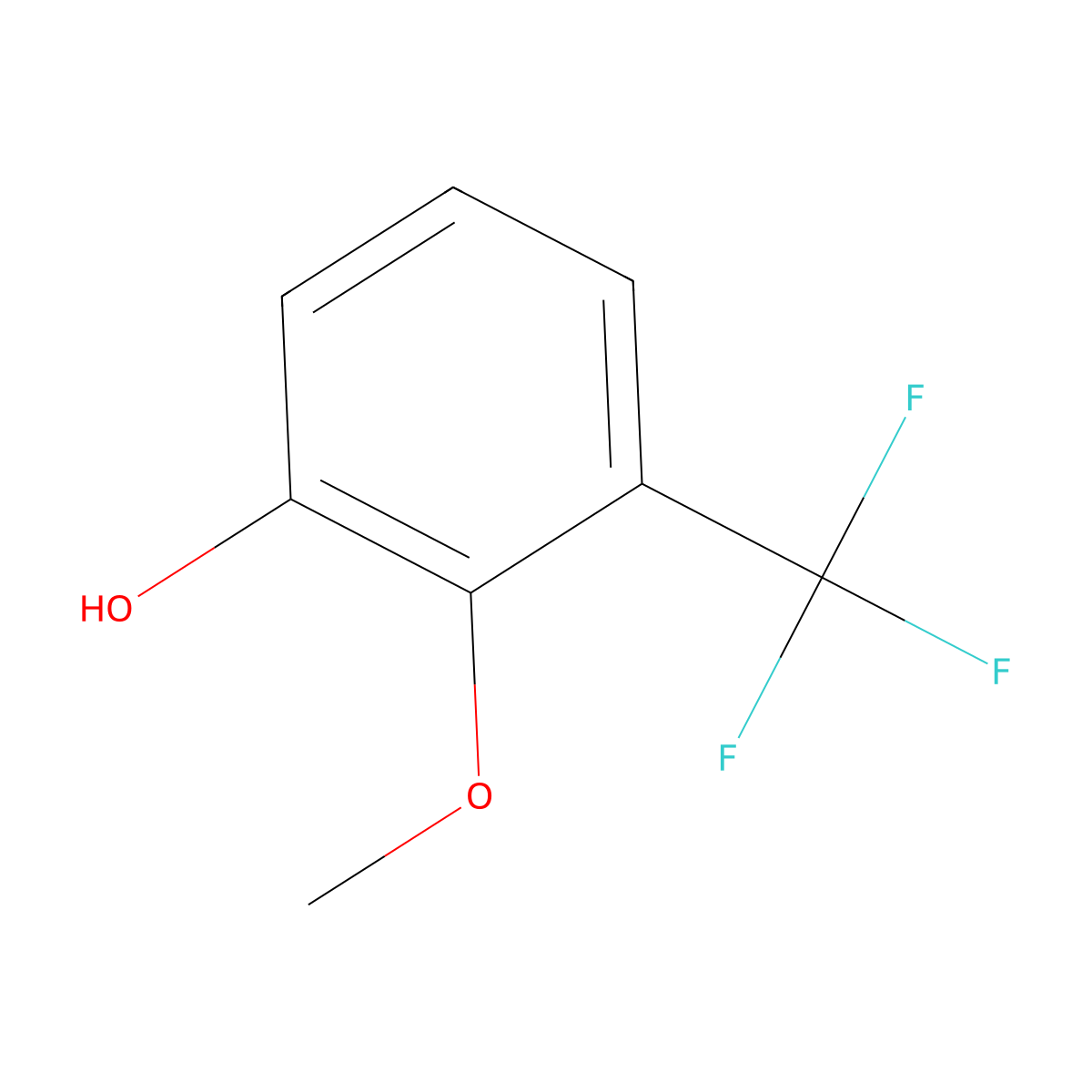 2-Methoxy-3-(trifluoromethyl)phenol molecular structure, CAS 1214334-48-1