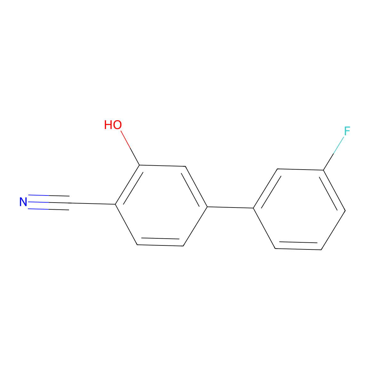 2-Cyano-5-(3-fluorophenyl)phenol molecular structure, CAS 1214334-50-5