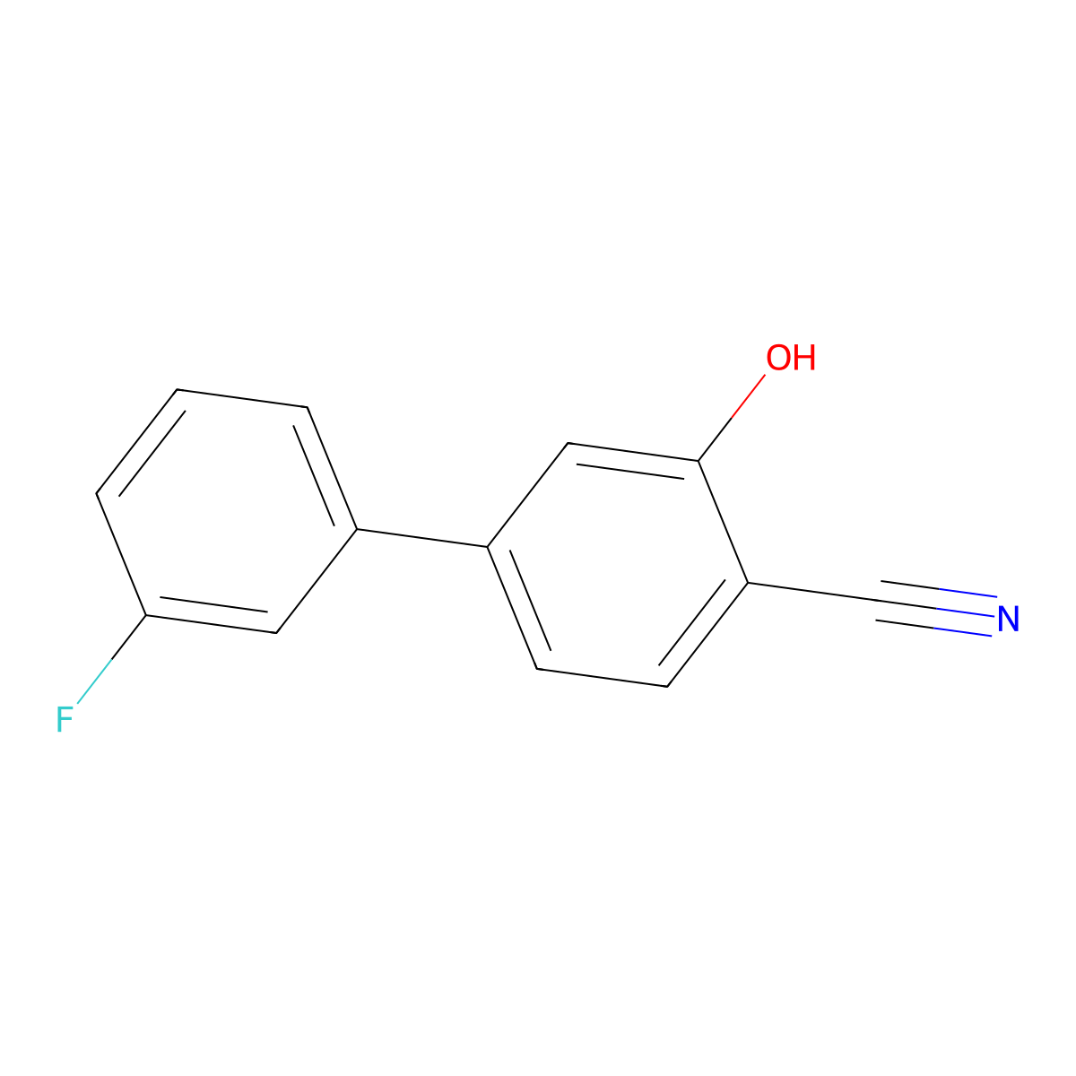 2-Cyano-5-(3-fluorophenyl)phenol molecular structure, CAS 1214334-50-5