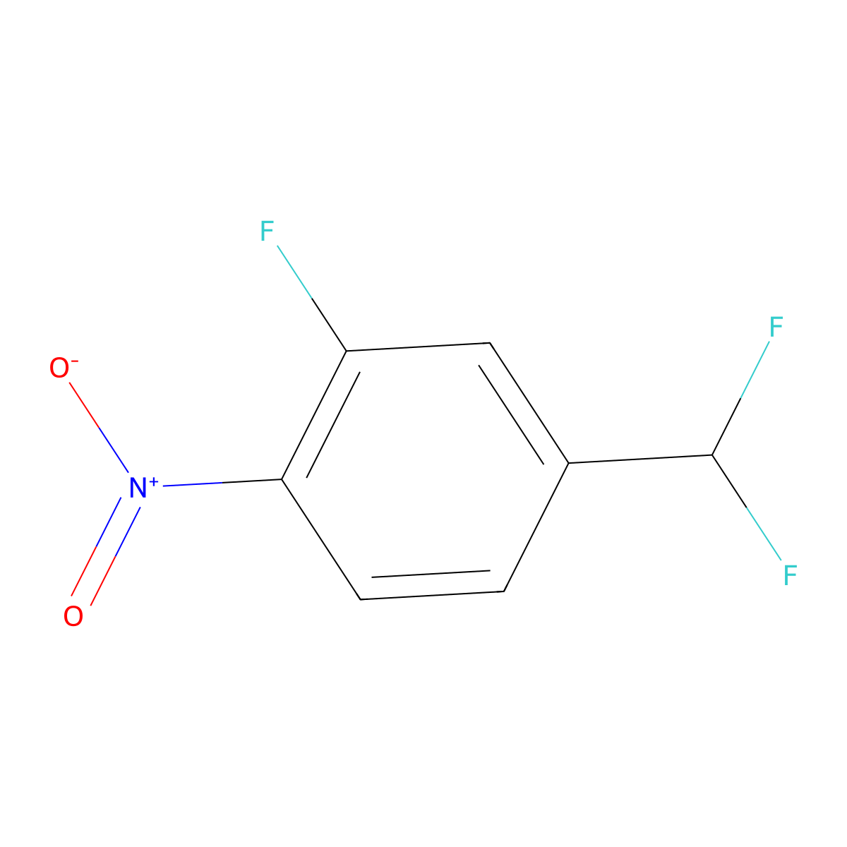 4-(Difluoromethyl)-2-fluoro-1-nitrobenzene molecular structure, CAS 1214334-51-6