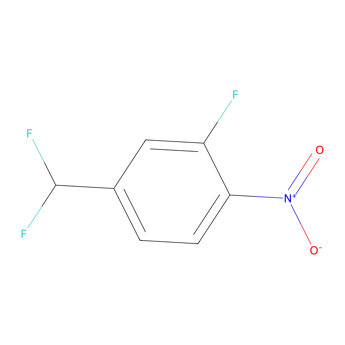 4-(Difluoromethyl)-2-fluoro-1-nitrobenzene molecular structure, CAS 1214334-51-6