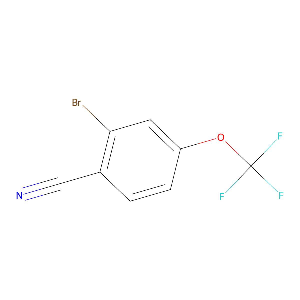 2-Bromo-4-(Trifluoromethoxy)benzonitrile molecular structure, CAS 1214334-83-4