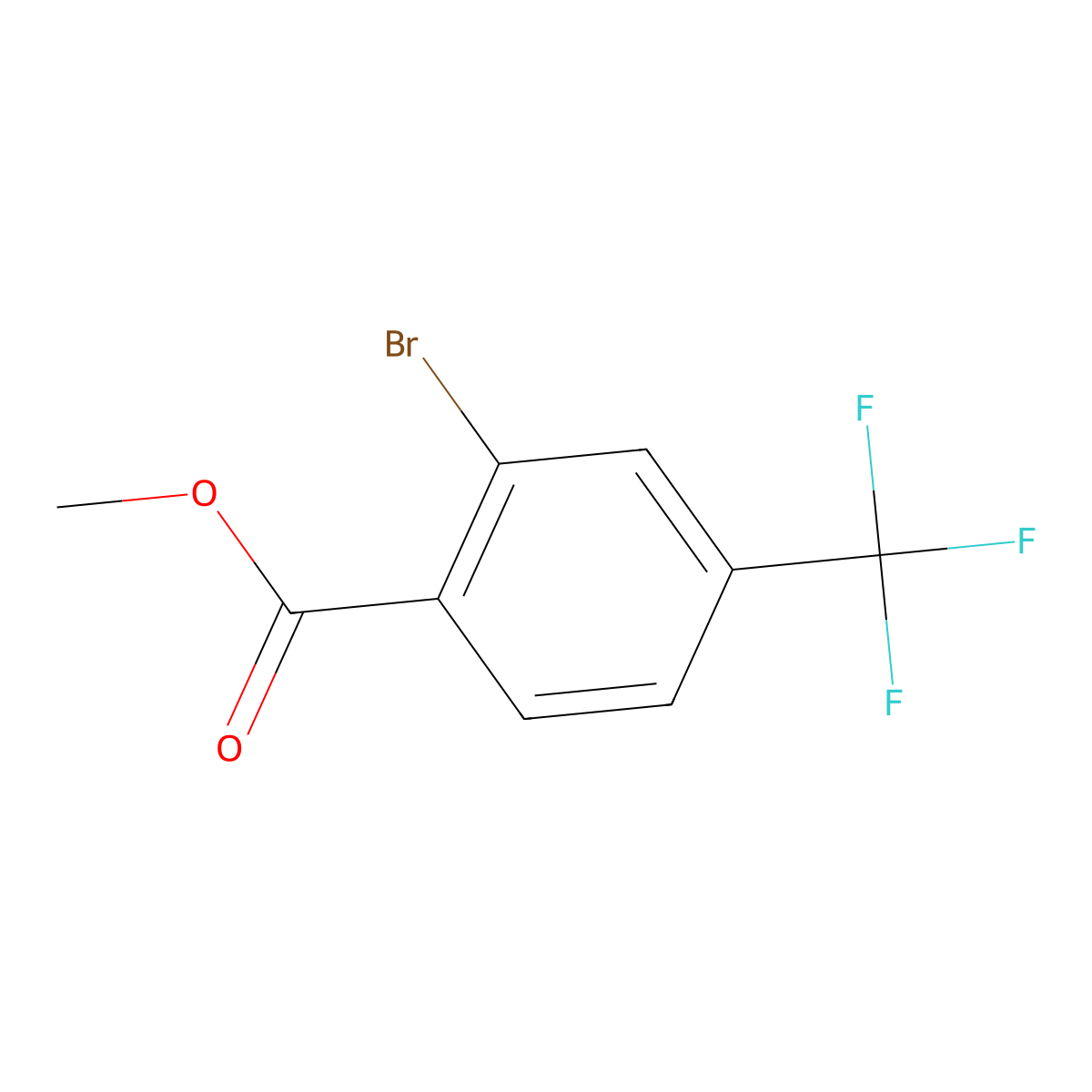 Methyl 2-bromo-4-(trifluoromethyl)benzoate molecular structure, CAS 1214334-90-3