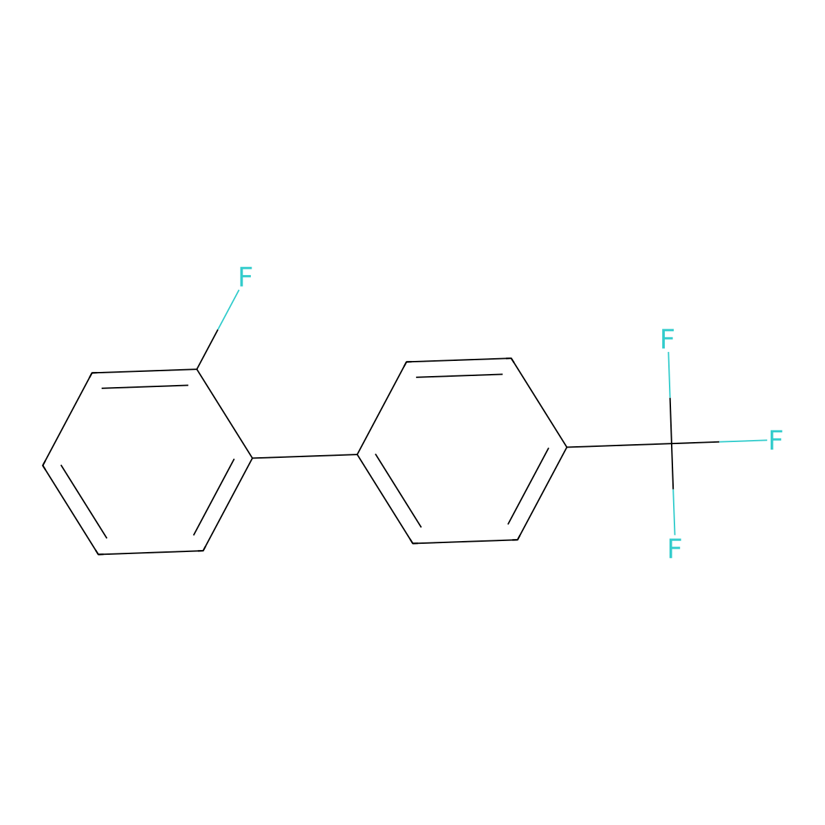 2-Fluoro-4'-(trifluoromethyl)-1,1'-biphenyl molecular structure, CAS 1214334-93-6