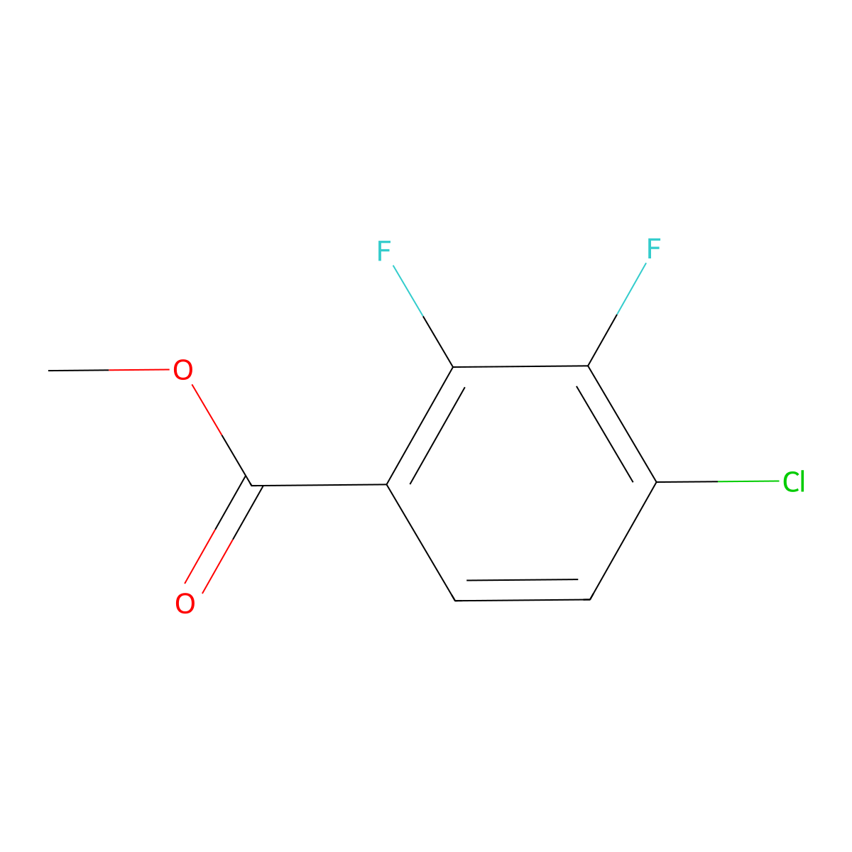 Methyl 4-chloro-2,3-difluorobenzoate molecular structure, CAS 1214334-98-1