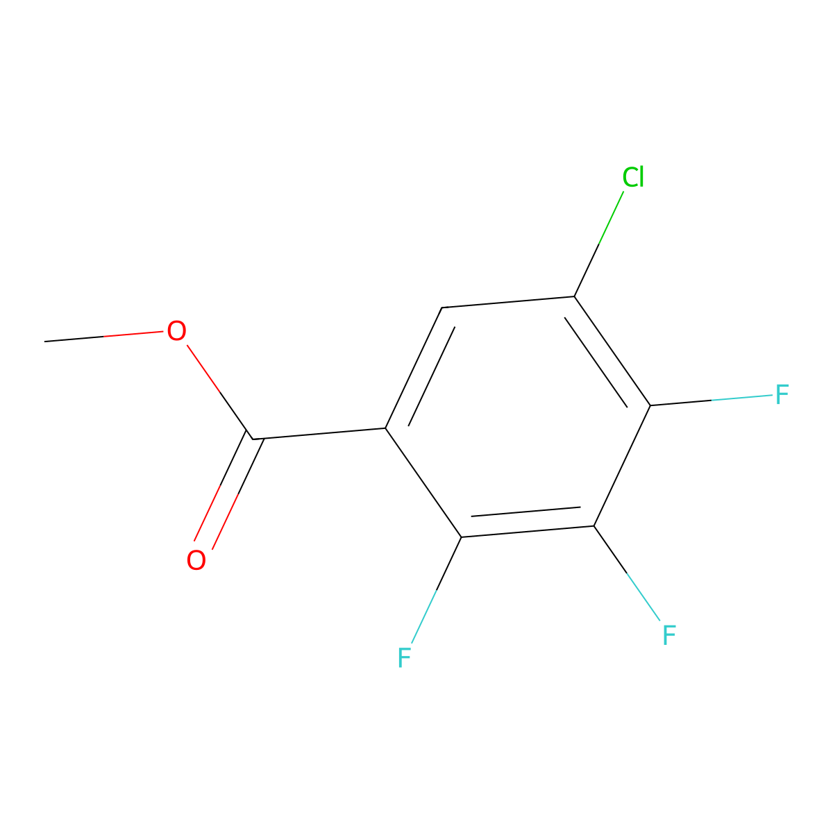 Methyl 5-chloro-2,3,4-trifluorobenzoate molecular structure, CAS 1214335-02-0