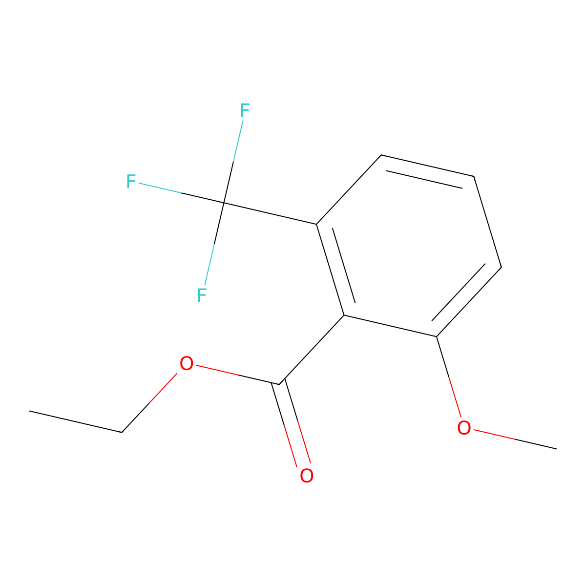 Ethyl 2-methoxy-6-(trifluoromethyl)benzoate molecular structure, CAS 1214335-20-2