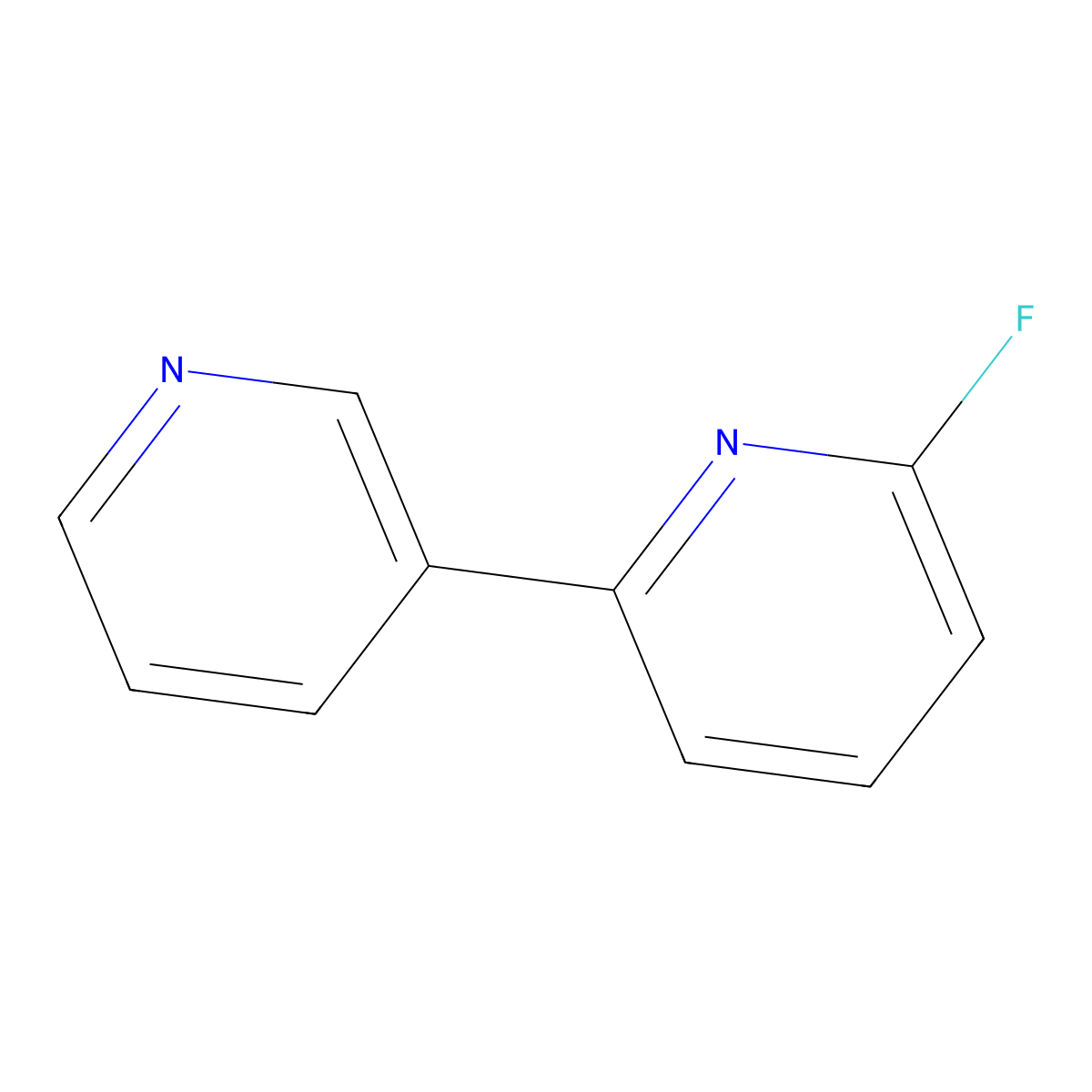 6-Fluoro-2,3'-bipyridine molecular structure, CAS 1214335-26-8