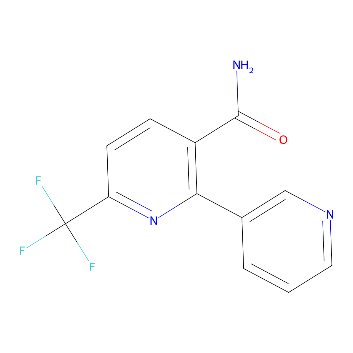 2-(Pyridin-3-yl)-6-(trifluoromethyl)nicotinamide molecular structure, CAS 1214335-39-3