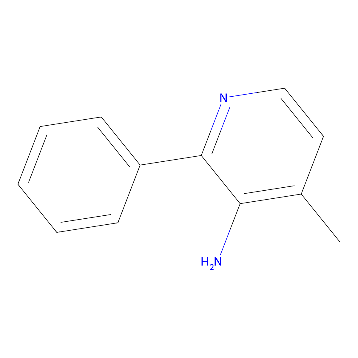 4-Methyl-2-phenylpyridin-3-amine molecular structure, CAS 1214335-44-0