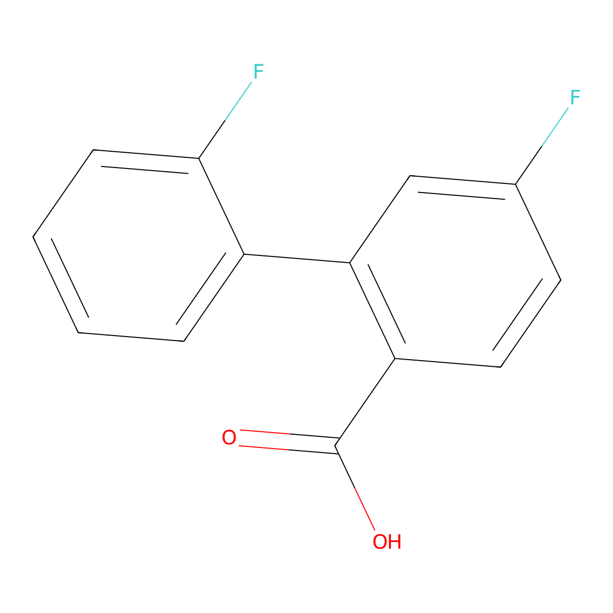 2',5-Difluoro-[1,1'-biphenyl]-2-carboxylic acid molecular structure, CAS 1214335-66-6