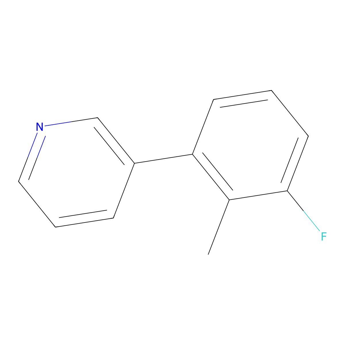 3-(3-Fluoro-2-methylphenyl)pyridine molecular structure, CAS 1214335-94-0
