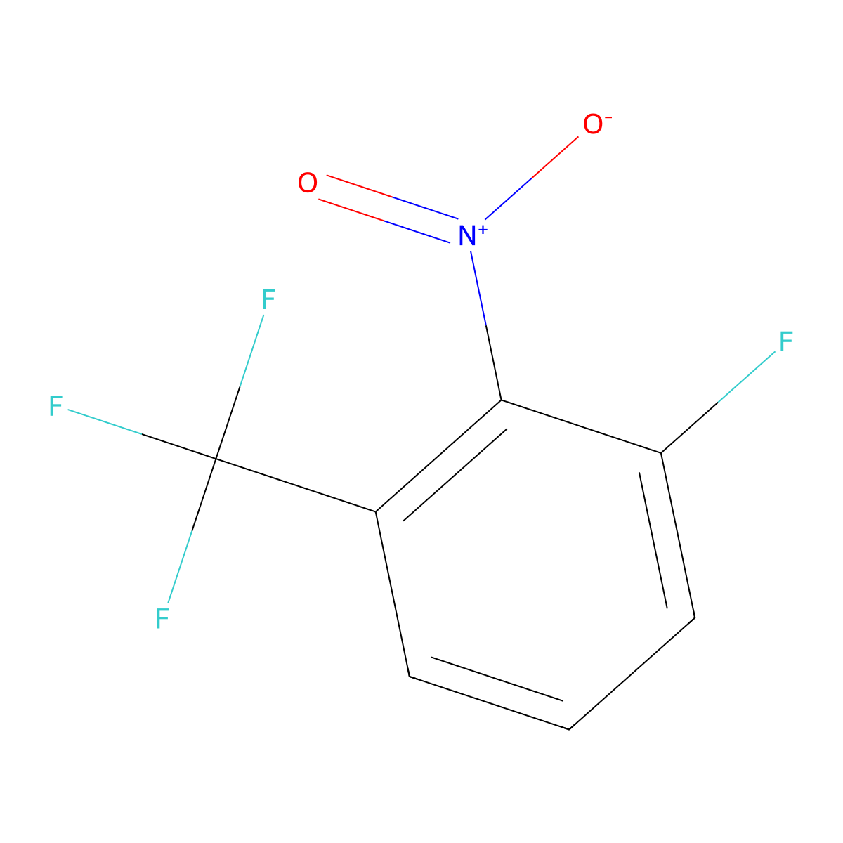 1-Fluoro-2-nitro-3-(trifluoromethyl)benzene molecular structure, CAS 1214335-98-4
