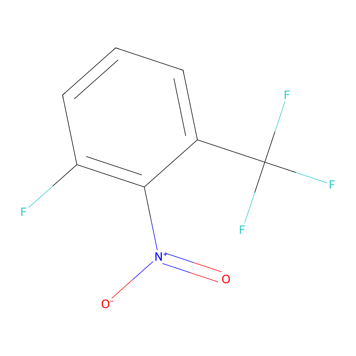 1-Fluoro-2-nitro-3-(trifluoromethyl)benzene molecular structure, CAS 1214335-98-4
