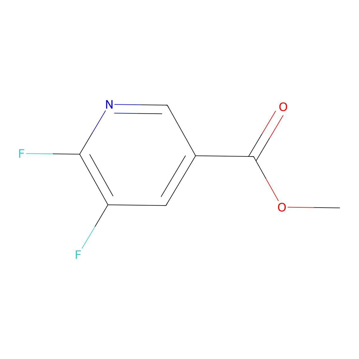 Methyl 5,6-difluoropyridine-3-carboxylate molecular structure, CAS 1214336-05-6