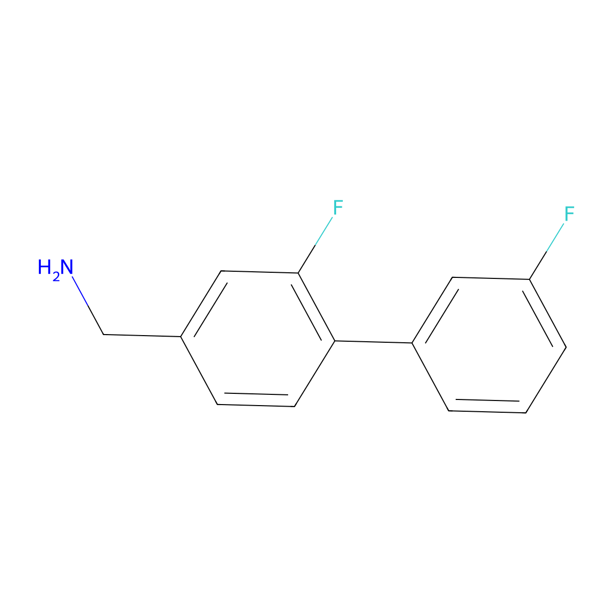 (3',2-Difluorobiphenyl-4-yl)methanamine molecular structure, CAS 1214336-07-8