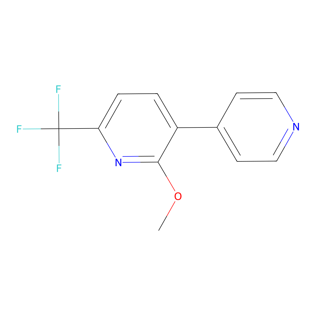 2-Methoxy-3-(pyridin-4-yl)-6-(trifluoromethyl)pyridine molecular structure, CAS 1214336-08-9