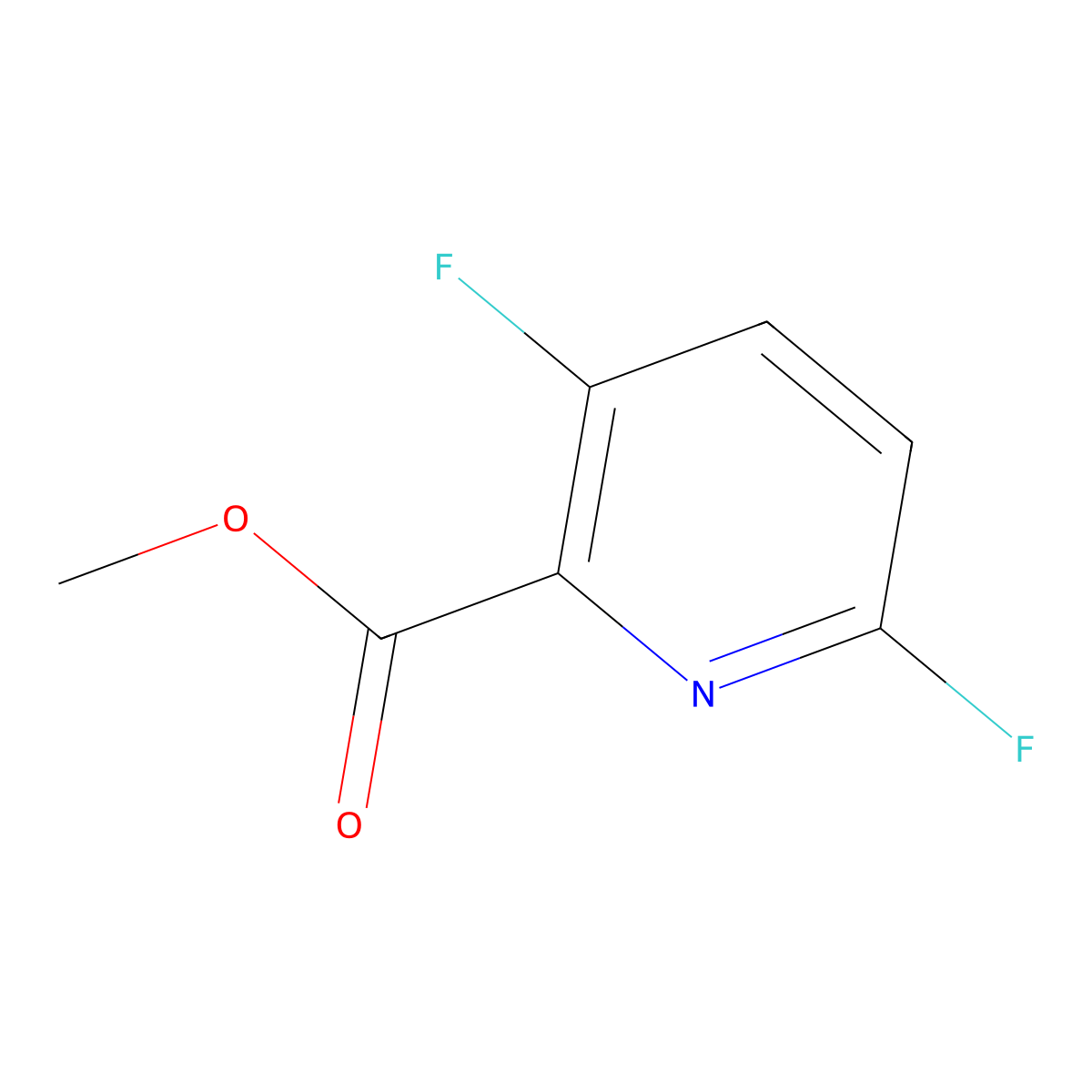 Methyl 3,6-difluoropicolinate molecular structure, CAS 1214336-10-3