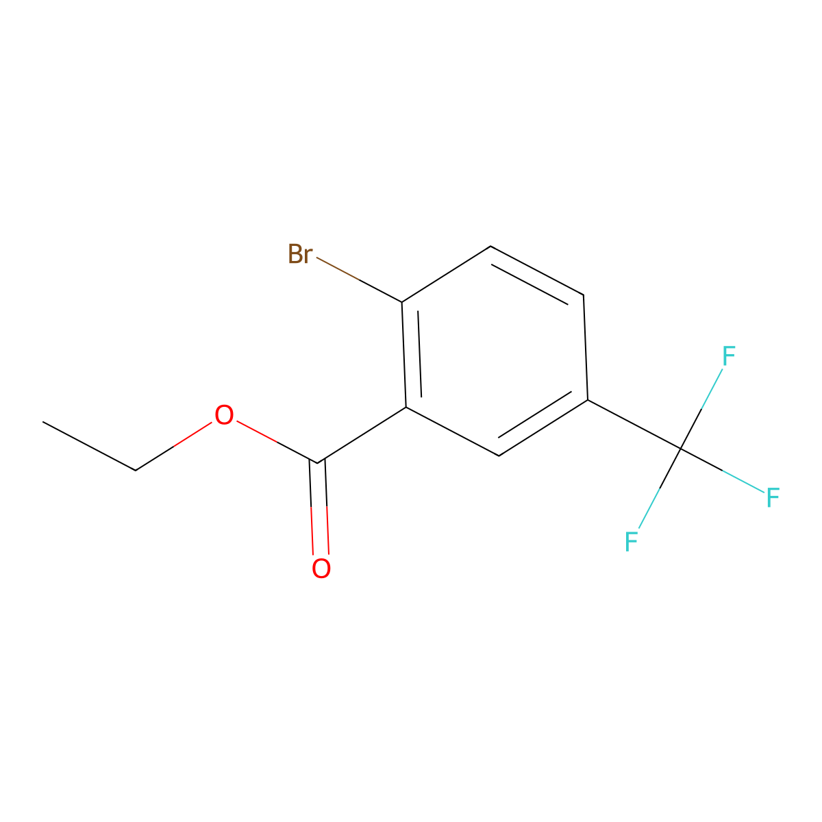 Ethyl 2-bromo-5-(trifluoromethyl)benzoate molecular structure, CAS 1214336-55-6