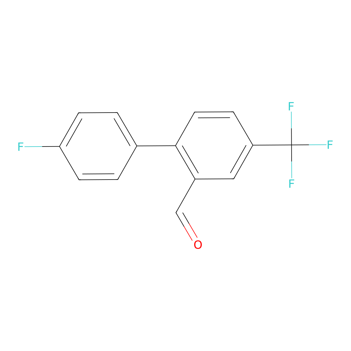 4'-Fluoro-4-(trifluoromethyl)-[1,1'-biphenyl]-2-carbaldehyde molecular structure, CAS 1214336-56-7