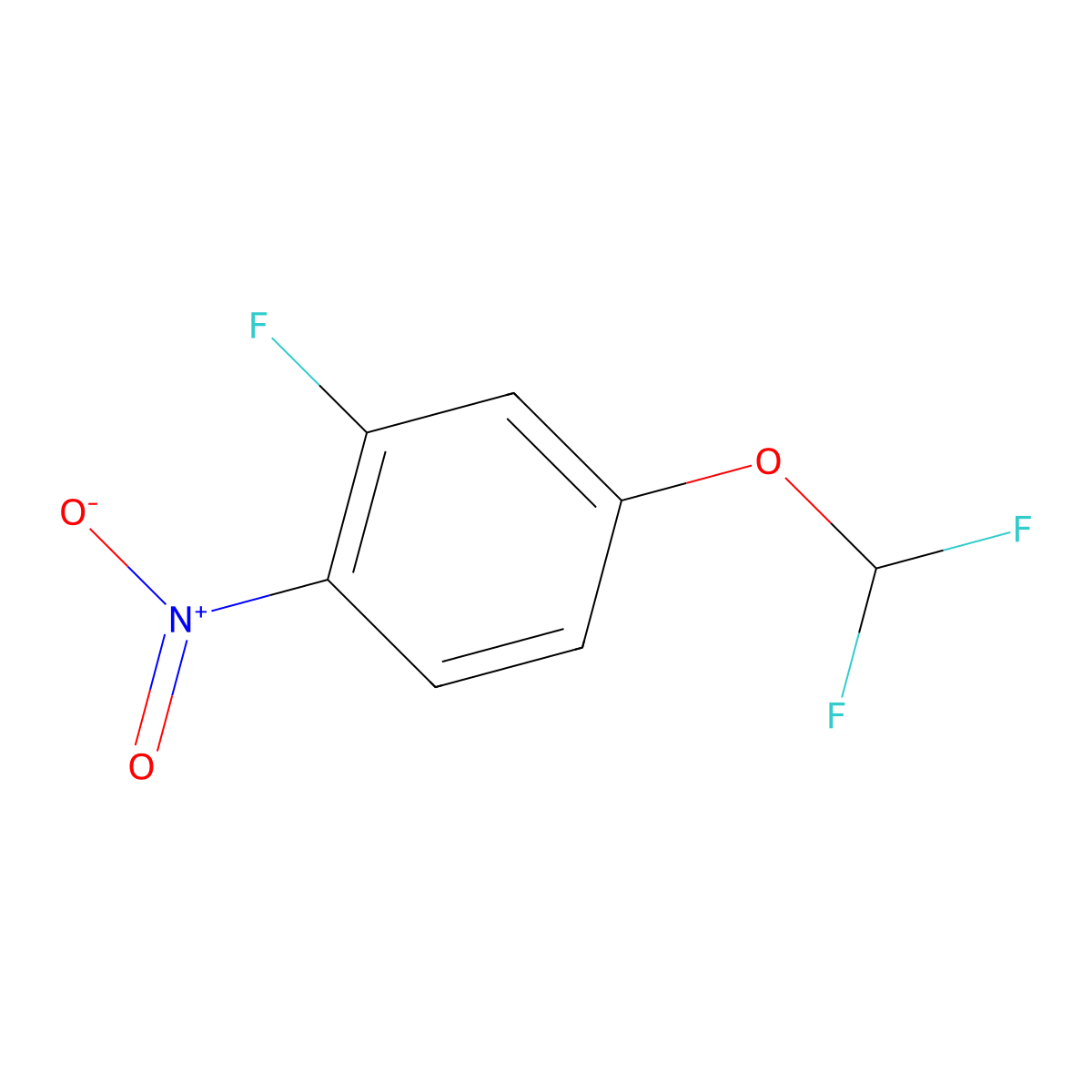 4-(Difluoromethoxy)-2-fluoro-1-nitrobenzene molecular structure, CAS 1214336-83-0