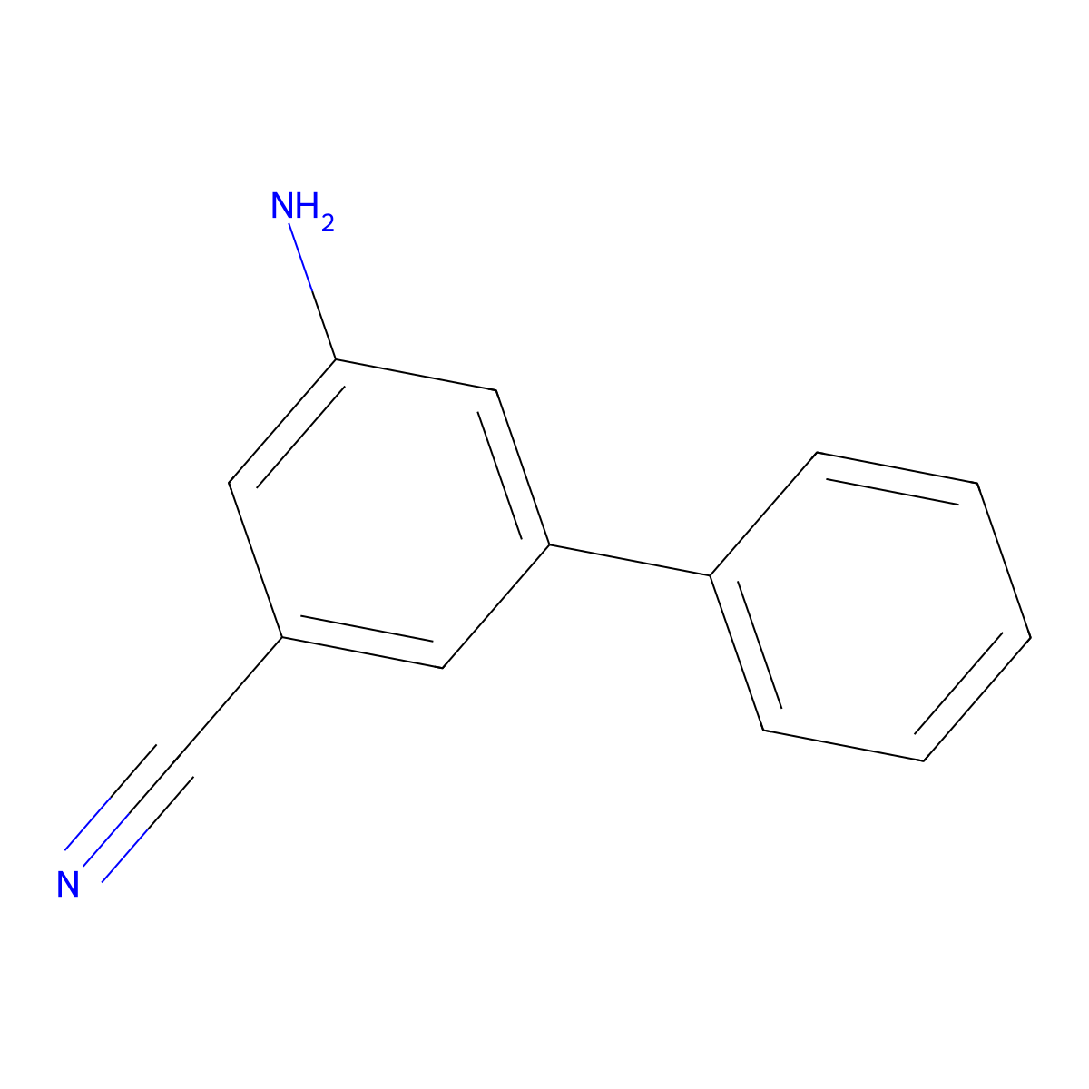 3-Amino-5-phenylbenzonitrile molecular structure, CAS 1214337-72-0
