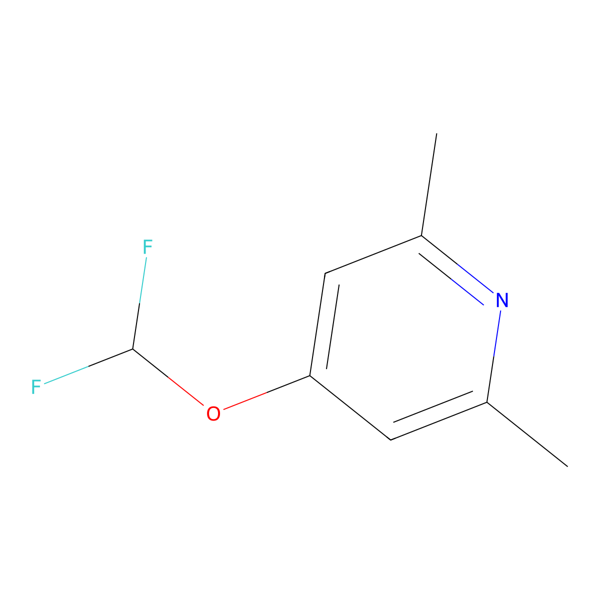 4-(Difluoromethoxy)-2,6-dimethylpyridine molecular structure, CAS 1214338-02-9