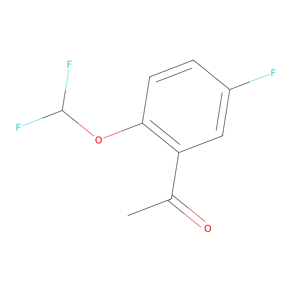 1-(2-(Difluoromethoxy)-5-fluorophenyl)ethan-1-one molecular structure, CAS 1214338-07-4