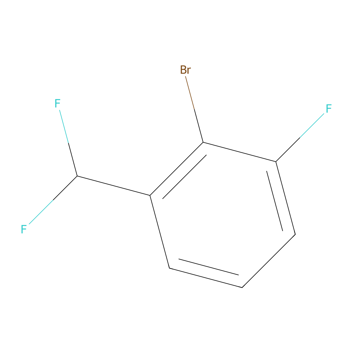 2-Bromo-1-(difluoromethyl)-3-fluorobenzene molecular structure, CAS 1214338-27-8