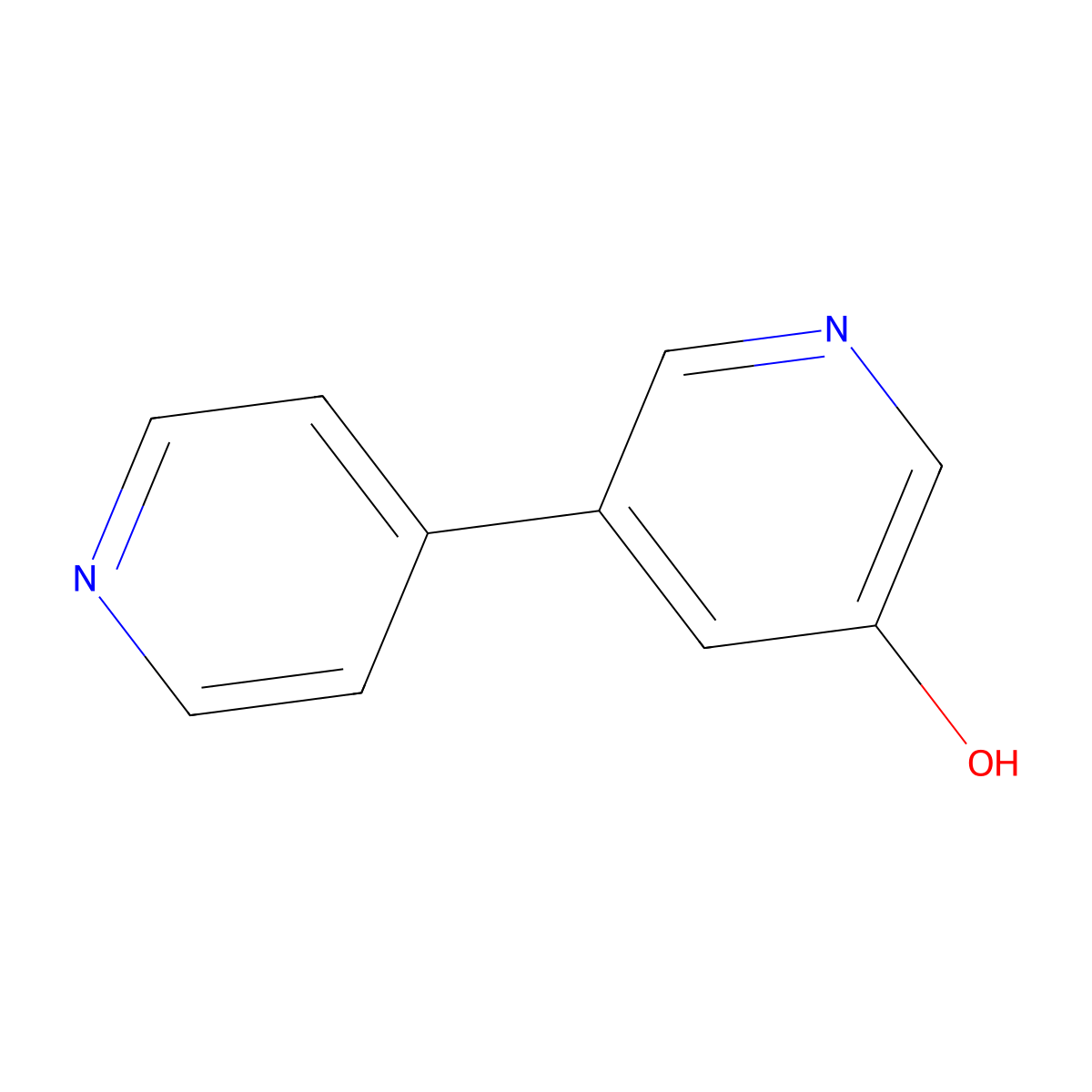 3-Hydroxy-5-(4-pyridyl)pyridine molecular structure, CAS 1214338-78-9