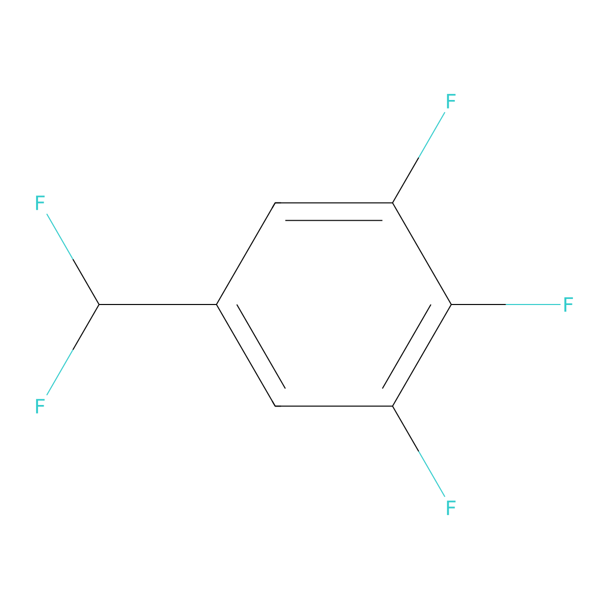 5-(Difluoromethyl)-1,2,3-trifluorobenzene molecular structure, CAS 1214338-79-0