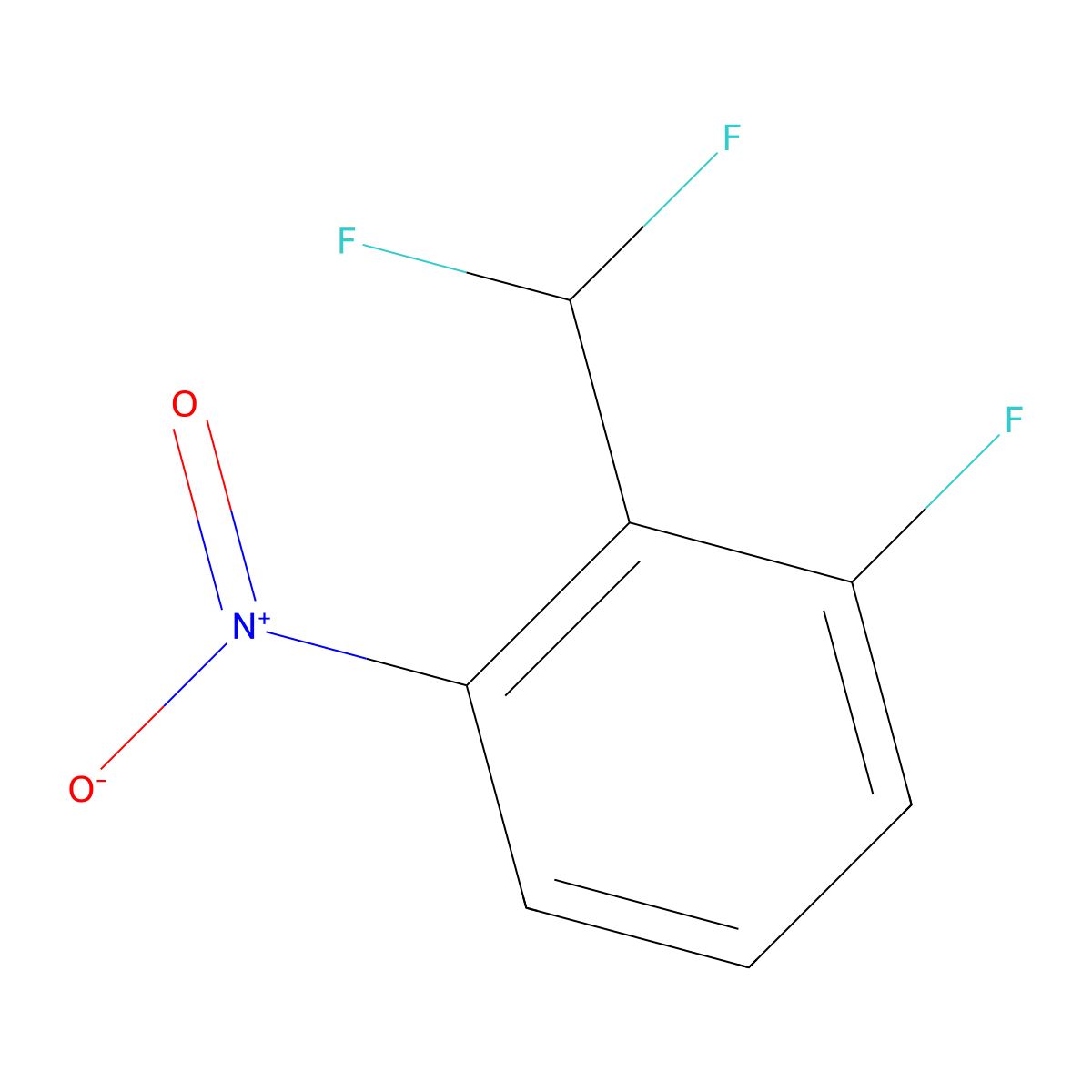 2-(Difluoromethyl)-1-fluoro-3-nitrobenzene molecular structure, CAS 1214338-91-6