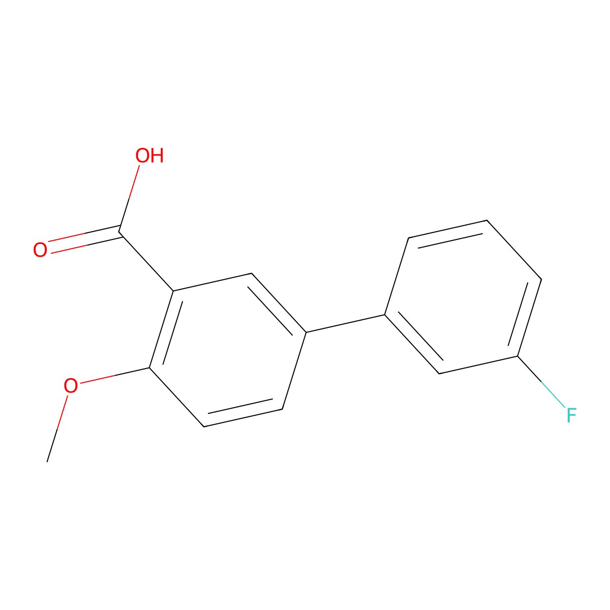 3'-Fluoro-4-methoxy-[1,1'-biphenyl]-3-carboxylic acid molecular structure, CAS 1214339-34-0