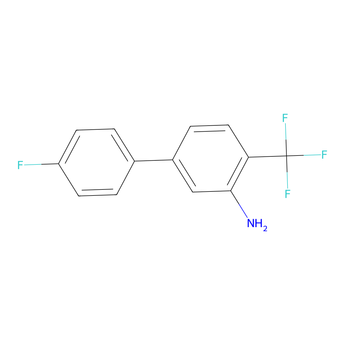 4'-Fluoro-4-(trifluoromethyl)biphenyl-3-amine molecular structure, CAS 1214339-36-2