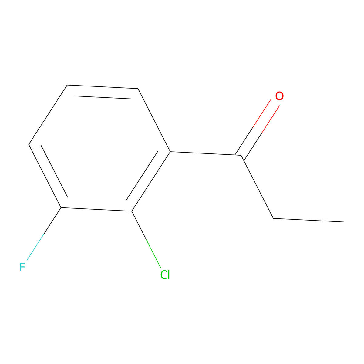 1-(2-Chloro-3-fluorophenyl)propan-1-one molecular structure, CAS 1214339-55-5