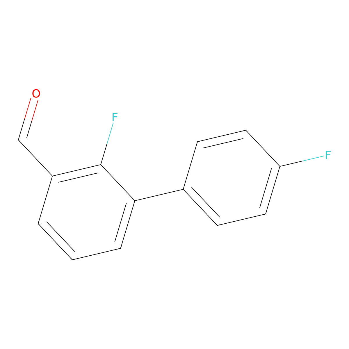 2-Fluoro-3-(4-fluorophenyl)benzaldehyde molecular structure, CAS 1214339-61-3