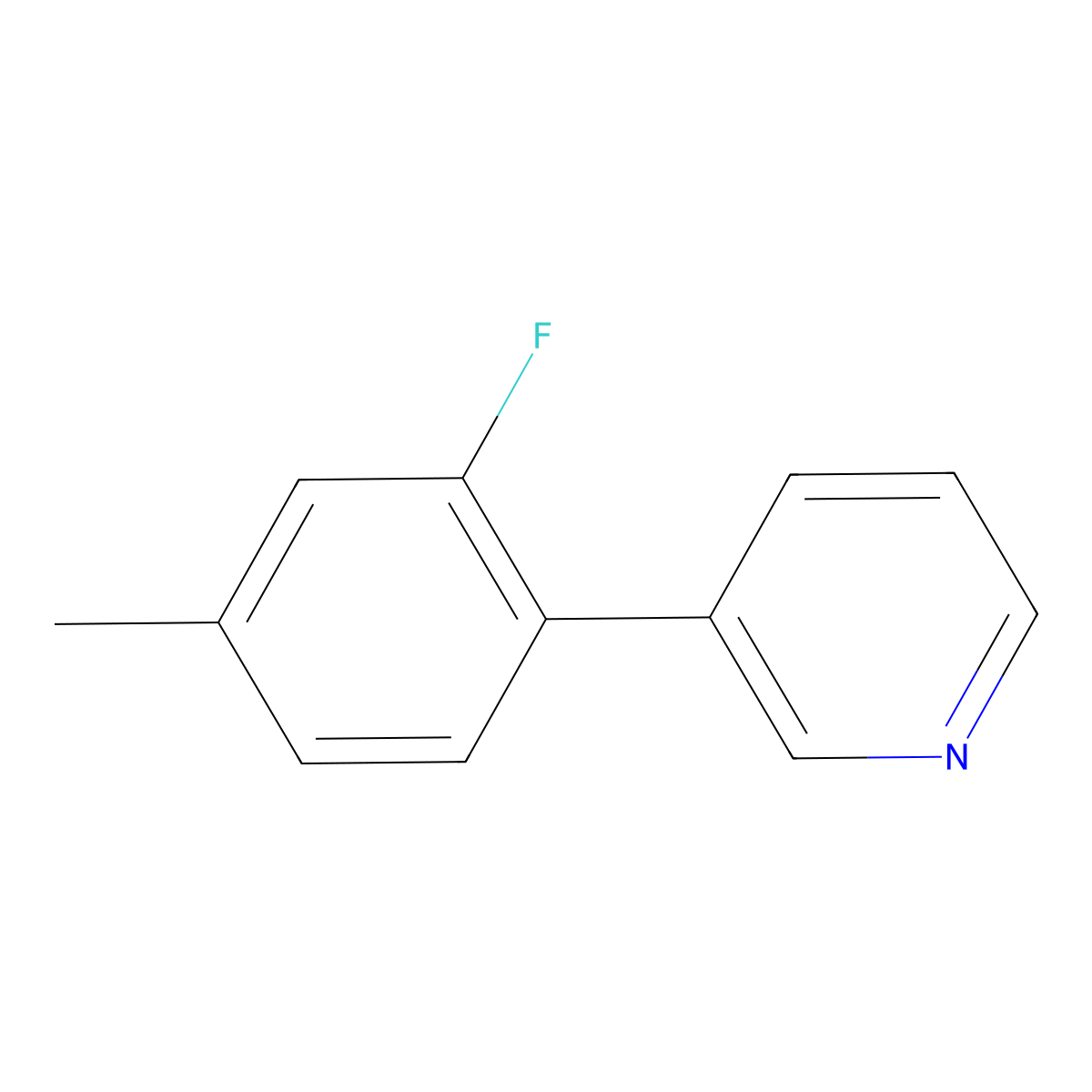 3-(2-Fluoro-4-methylphenyl)pyridine molecular structure, CAS 1214339-90-8