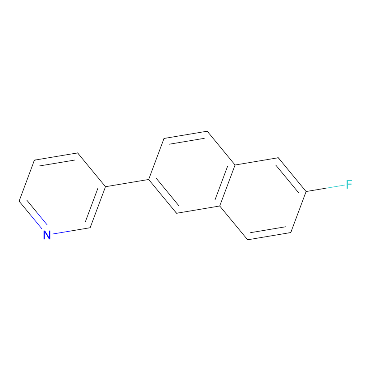 3-(6-Fluoro-2-naphthalenyl)pyridine molecular structure, CAS 1214339-98-6