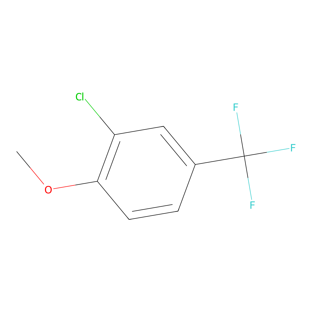 3-Chloro-4-methoxybenzotrifluoride molecular structure, CAS 1214340-18-7