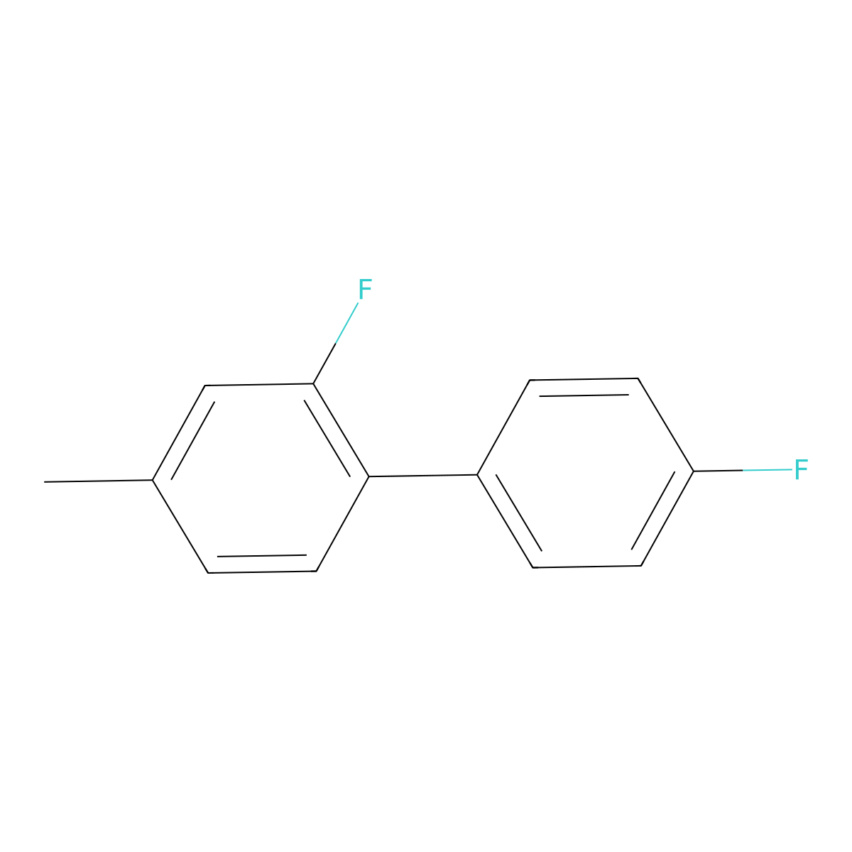 2,4'-Difluoro-4-methyl-1,1'-biphenyl molecular structure, CAS 1214340-22-3