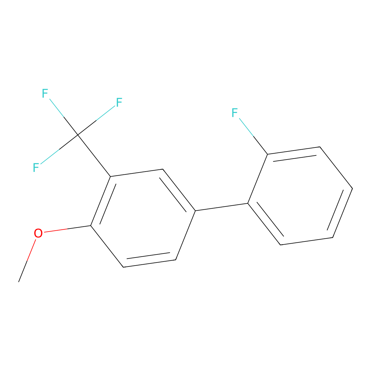 4-(2-Fluorophenyl)-1-methoxy-2-(trifluoromethyl)benzene molecular structure, CAS 1214340-30-3