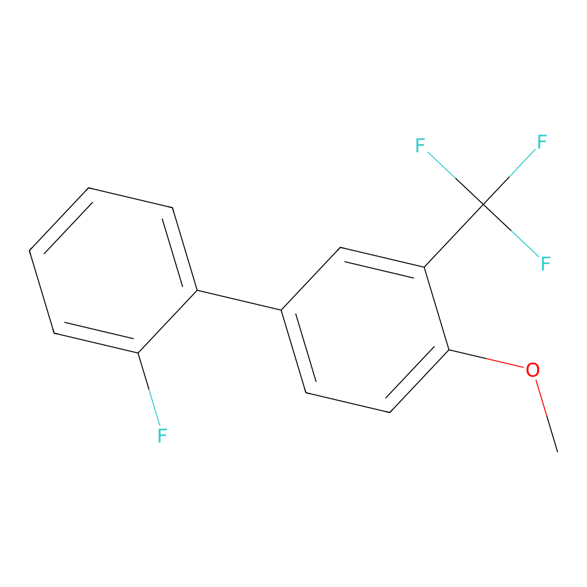 4-(2-Fluorophenyl)-1-methoxy-2-(trifluoromethyl)benzene molecular structure, CAS 1214340-30-3