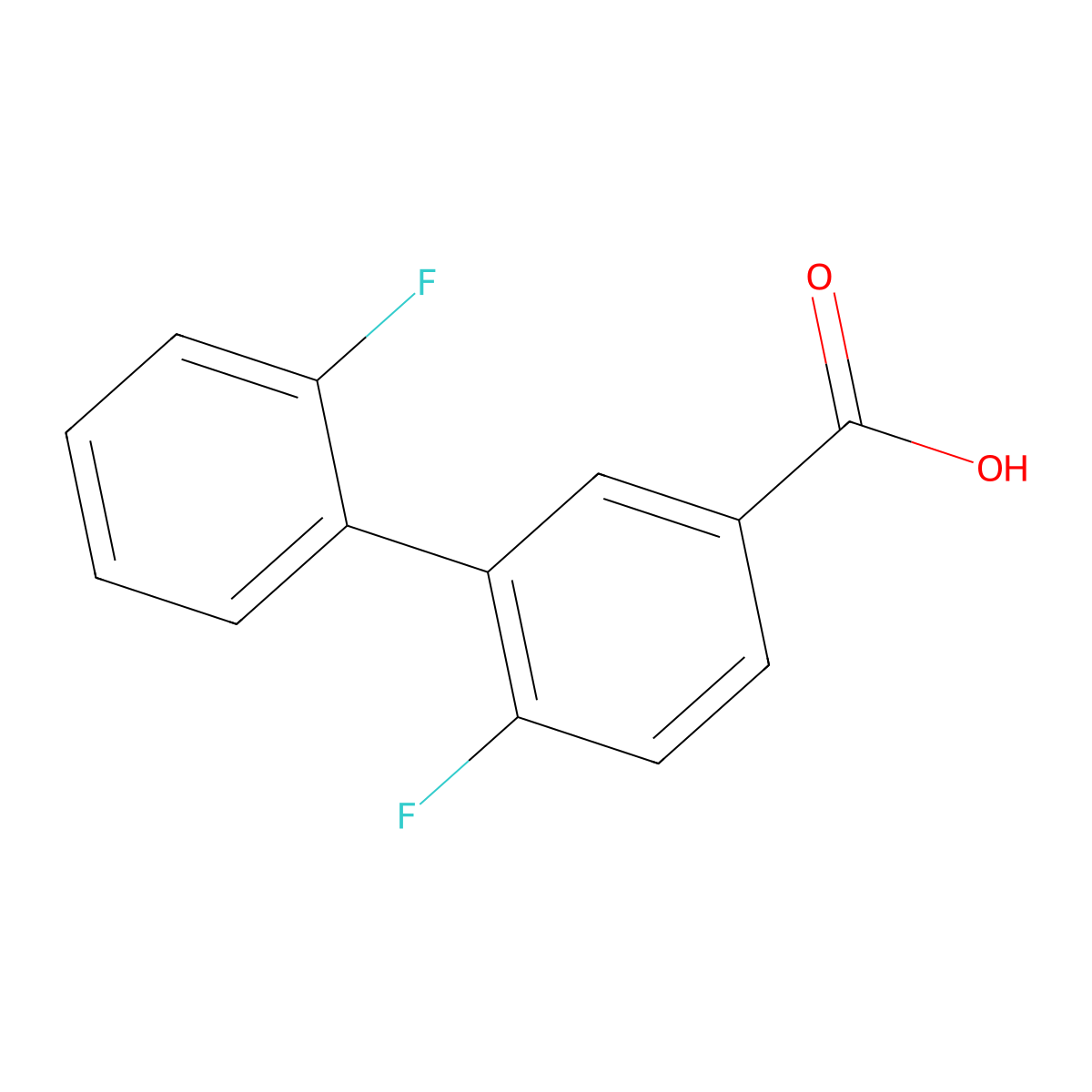 3-(2-Fluorophenyl)-4-fluorobenzoic acid molecular structure, CAS 1214340-35-8