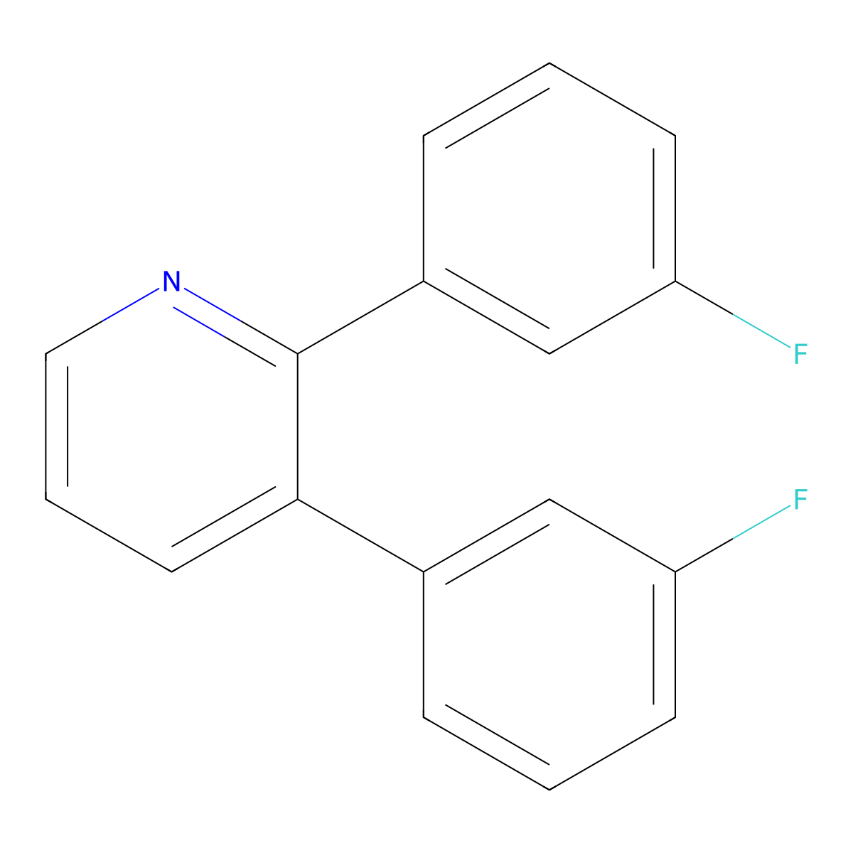 2,3-Bis(3-fluorophenyl)pyridine molecular structure, CAS 1214340-37-0