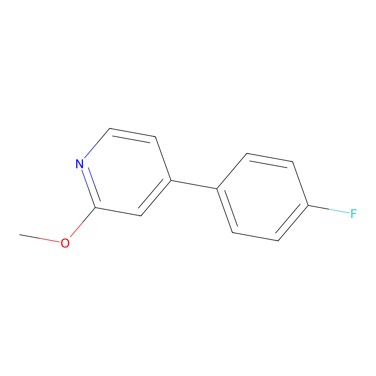 4-(4-Fluorophenyl)-2-methoxypyridine molecular structure, CAS 1214340-38-1