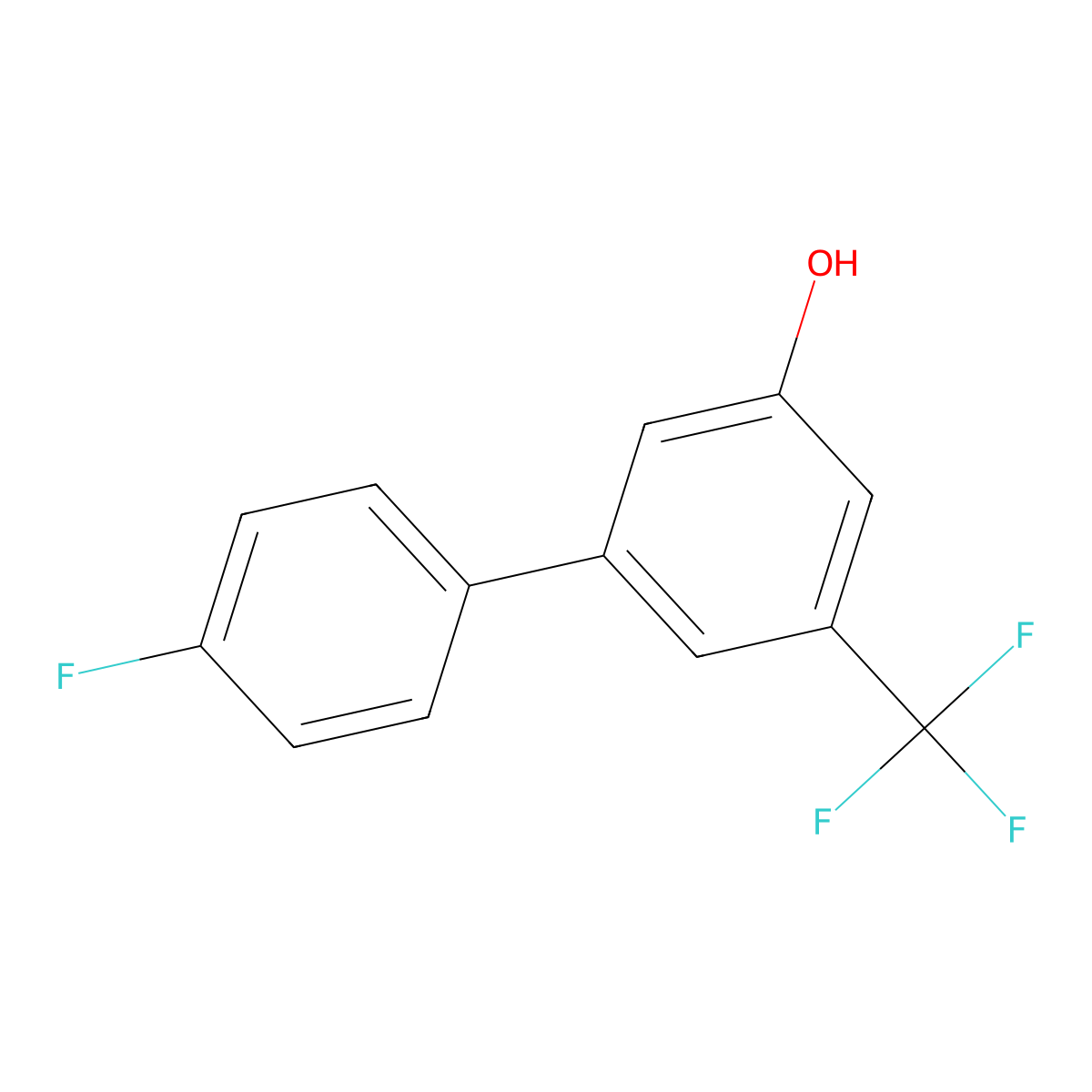 5-(4-Fluorophenyl)-3-trifluoromethylphenol molecular structure, CAS 1214340-39-2