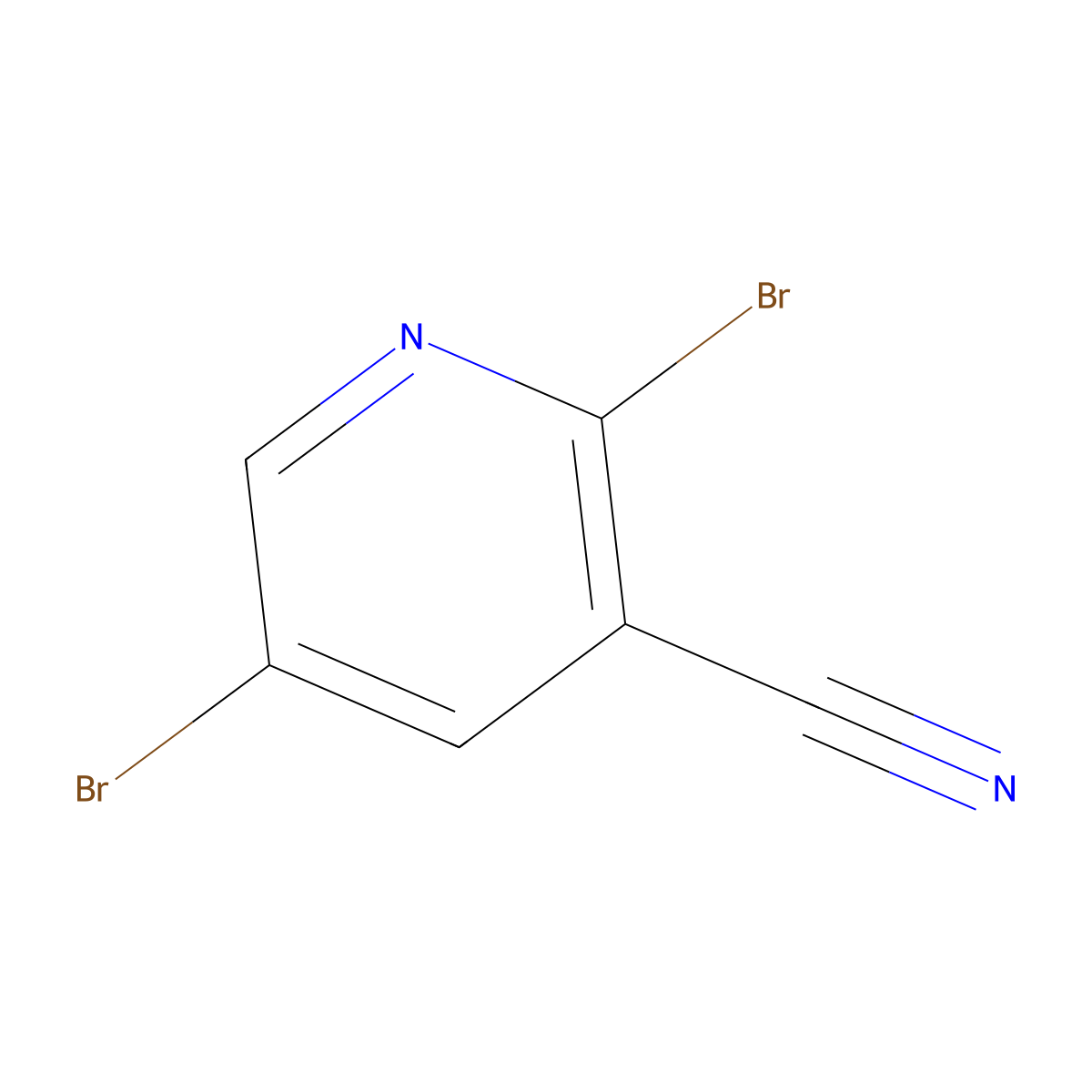 2,5-Dibromonicotinonitrile molecular structure, CAS 1214340-41-6