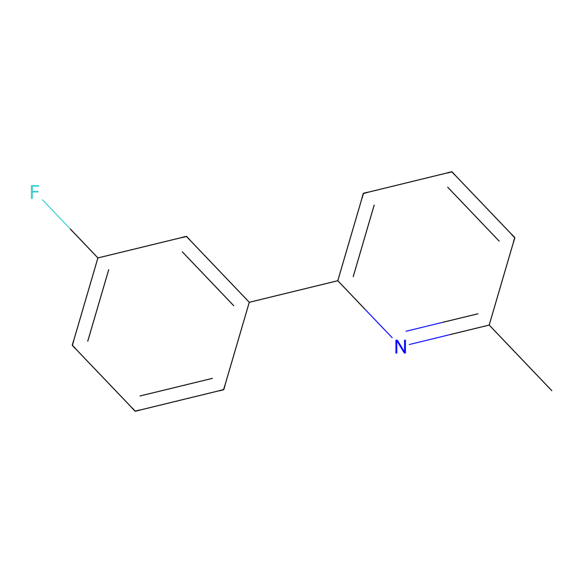 2-(3-Fluorophenyl)-6-methylpyridine molecular structure, CAS 1214340-60-9