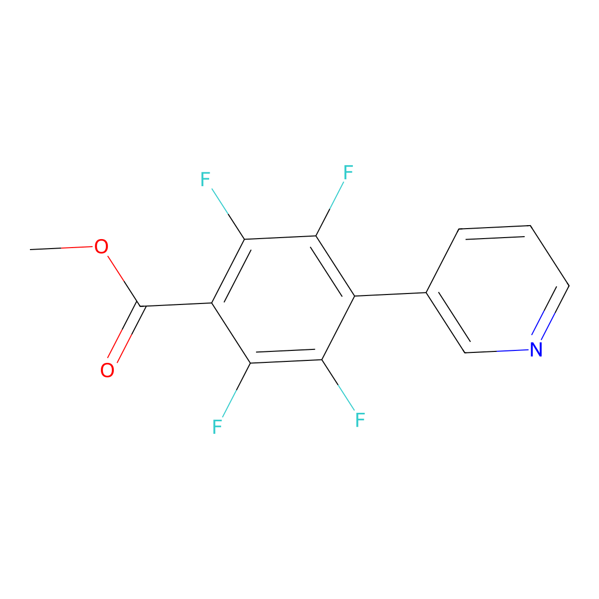 Methyl 2,3,5,6-tetrafluoro-4-pyridin-3-ylbenzoate molecular structure, CAS 1214340-68-7